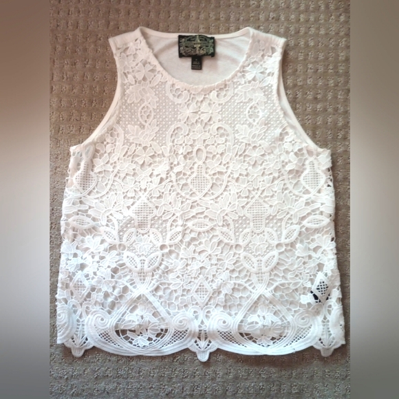 James Coviello Tops - James Coviello Anthropologie Lace Eyelet Front Top
